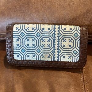 Noonday collection Blue/white Tribal Wallet